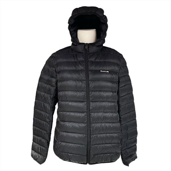 Roots Jackets & Blazers - ROOTS Packable Black Down Hooded Puffer Jacket Size S